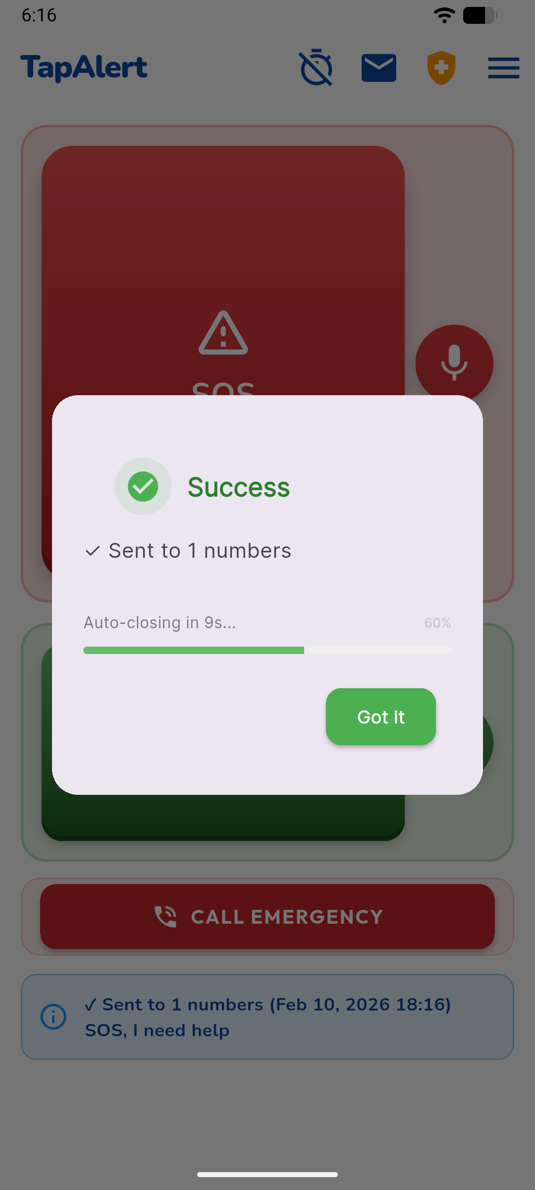 SenyAlert Screenshot