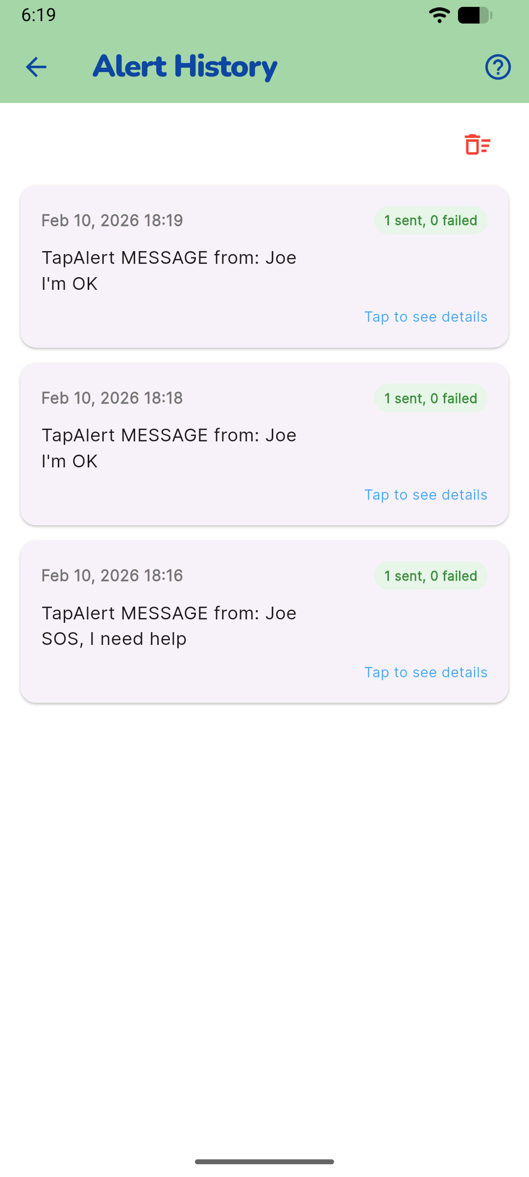 SenyAlert Screenshot